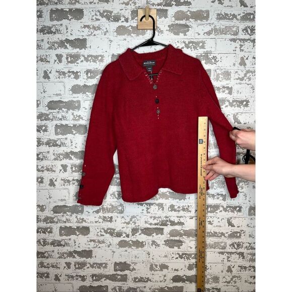 Woolrich | women vintage red wool blend sweater - Picture 4 of 10